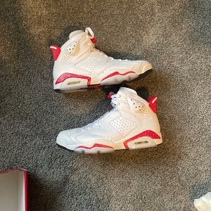 Jordan 6 Retro "White/University Red/Black" Men's Shoe